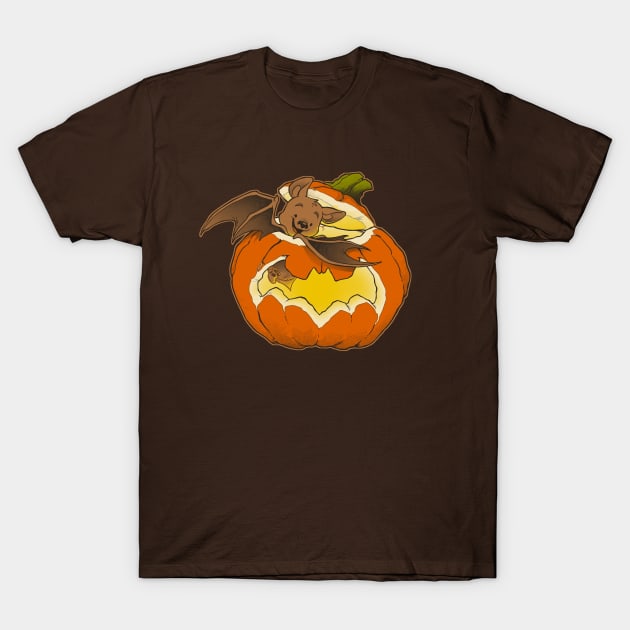 Pumpkin Bat T-Shirt by Dooomcat